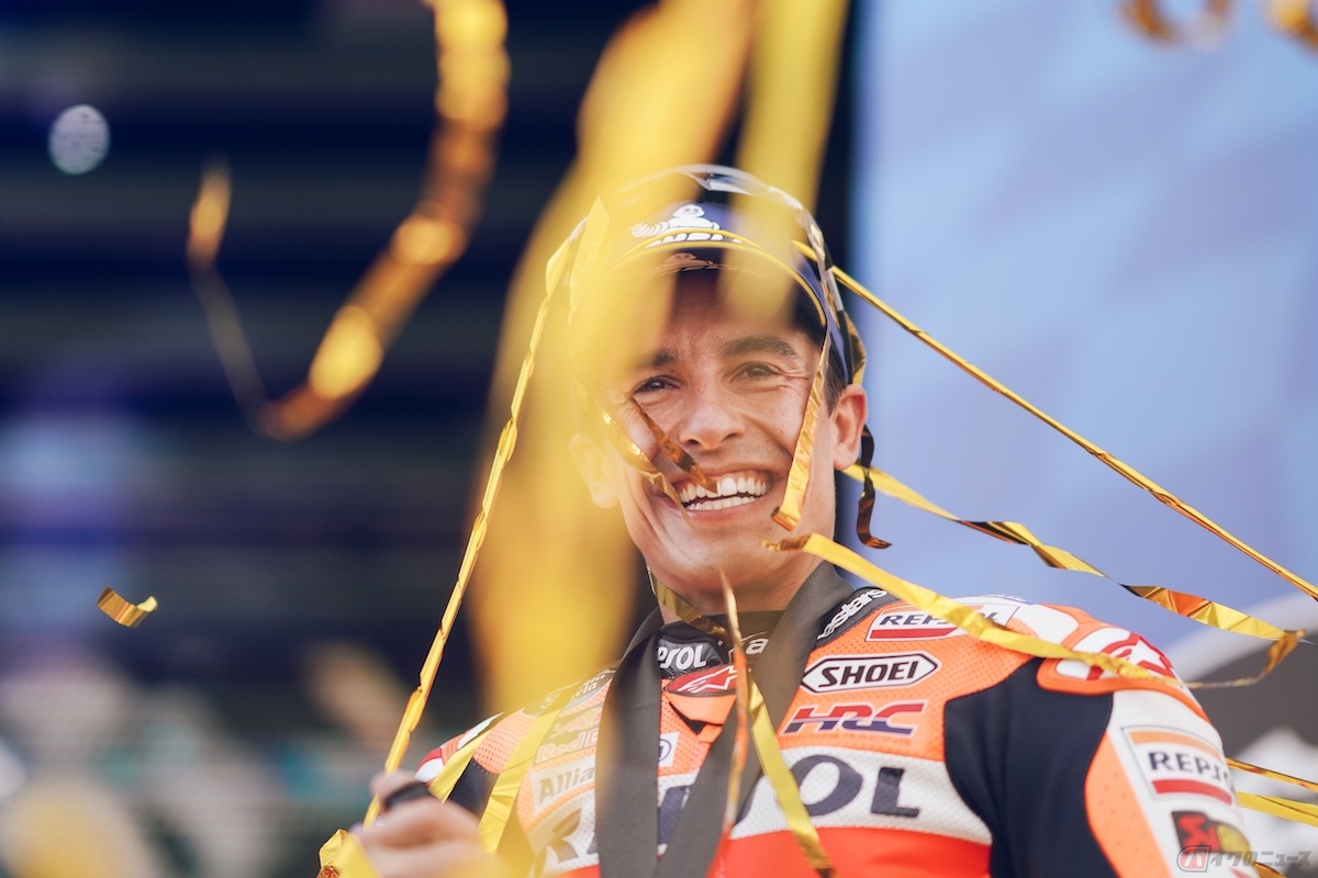 MotoGP第20戦バレンシアGPスプリントレースで3位表彰台を獲得したマルク・マルケス選手