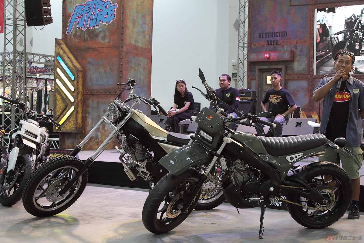 「新型TWが登場したら、こんなスタイルになるのでは？」と妄想をかきたてられるコチラはW Bike Kustomによる１台。メーカープロジェクトらしいクオリティです