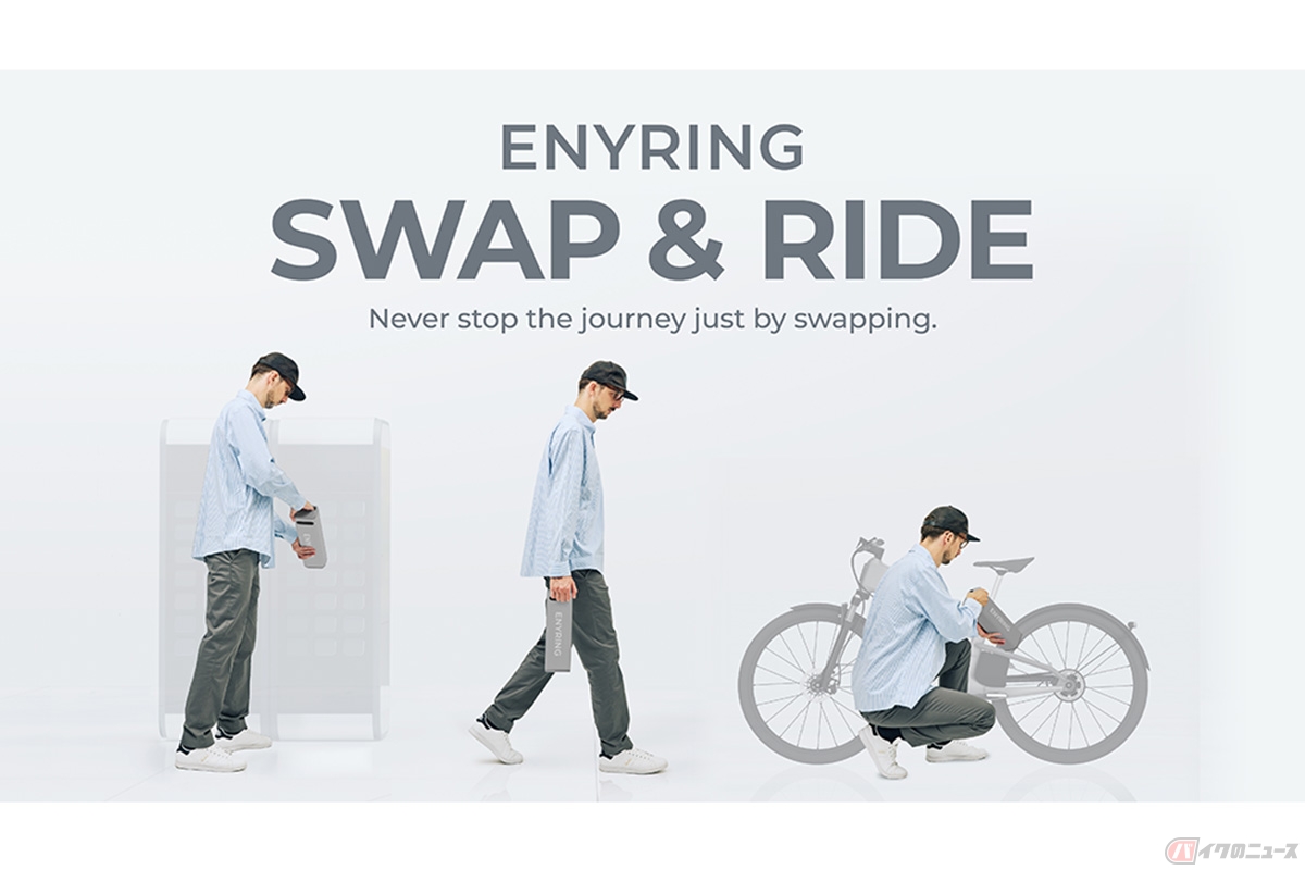 ENYRINGが行う小型電動車両用交換式バッテリーのサブスクリプションサービスのイメージ