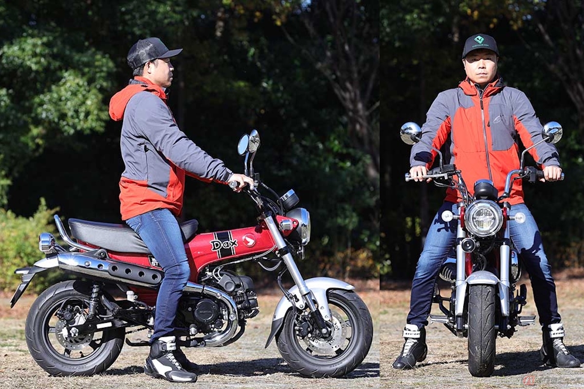 ホンダ「ダックス125」の足つき(身長168㎝)