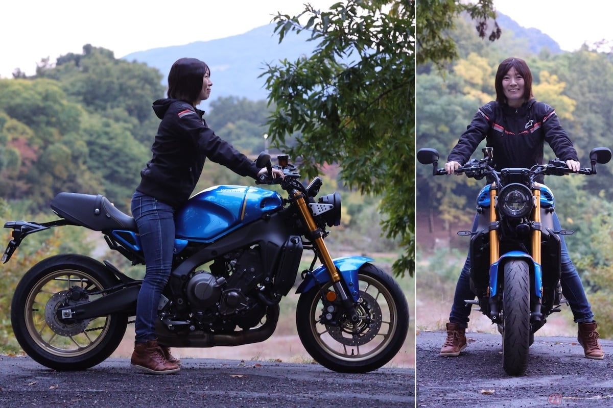 ヤマハ「XSR900」の足つき(身長165㎝)