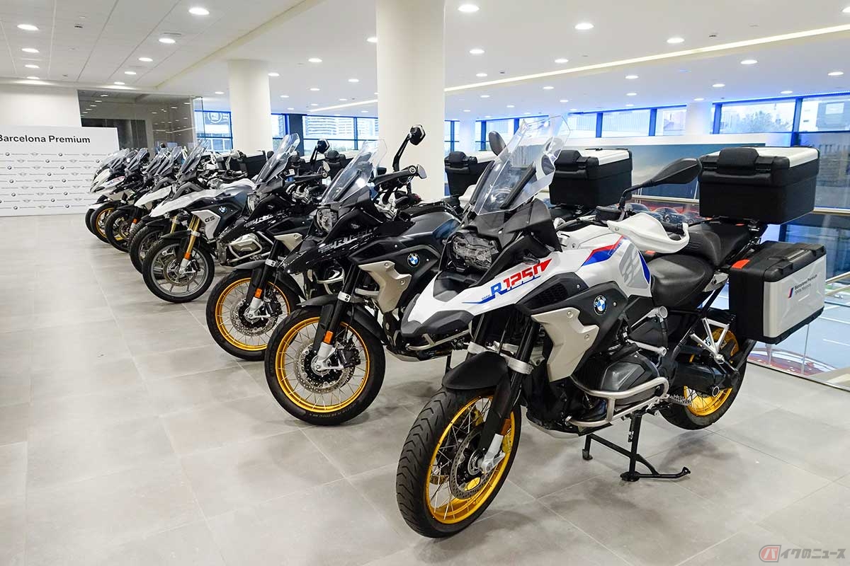 レンタルバイクには「GS」シリーズの人気もあって、用意されている台数も多い印象