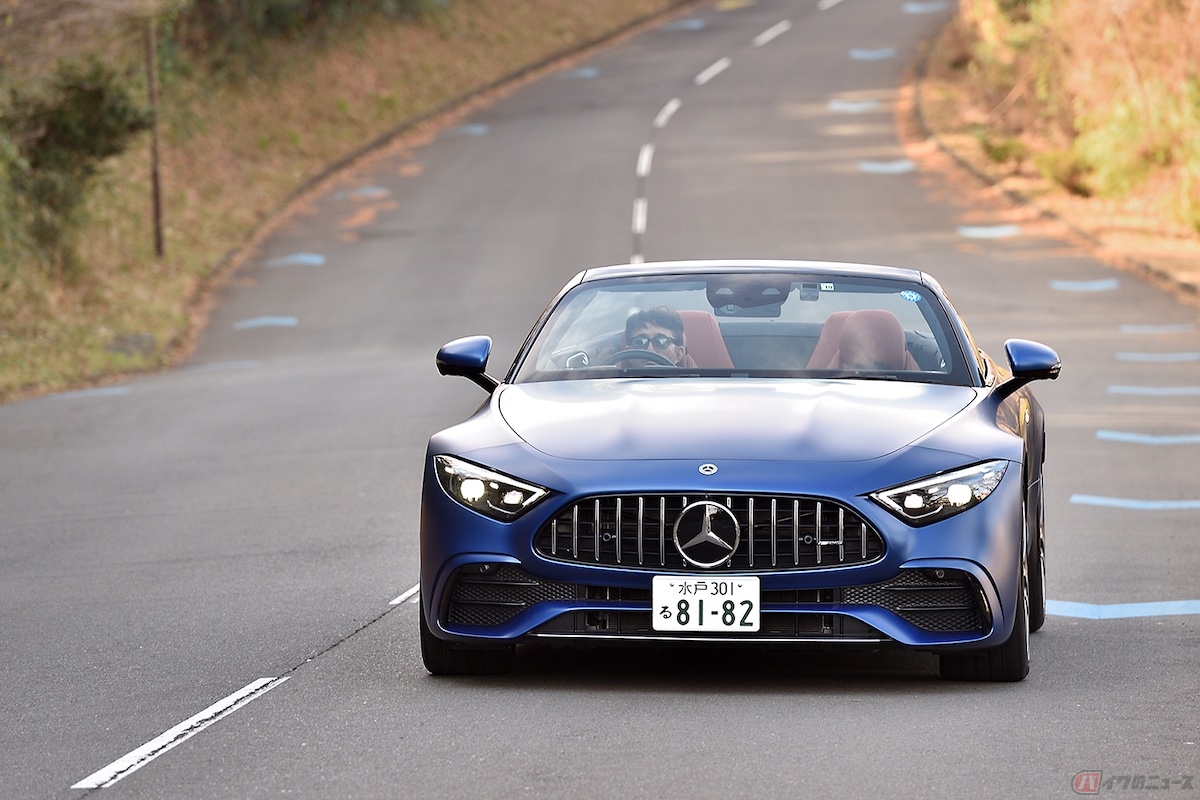 ラグジャリースポーツ「AMG・SL43」をドライブする筆者(木下隆之)