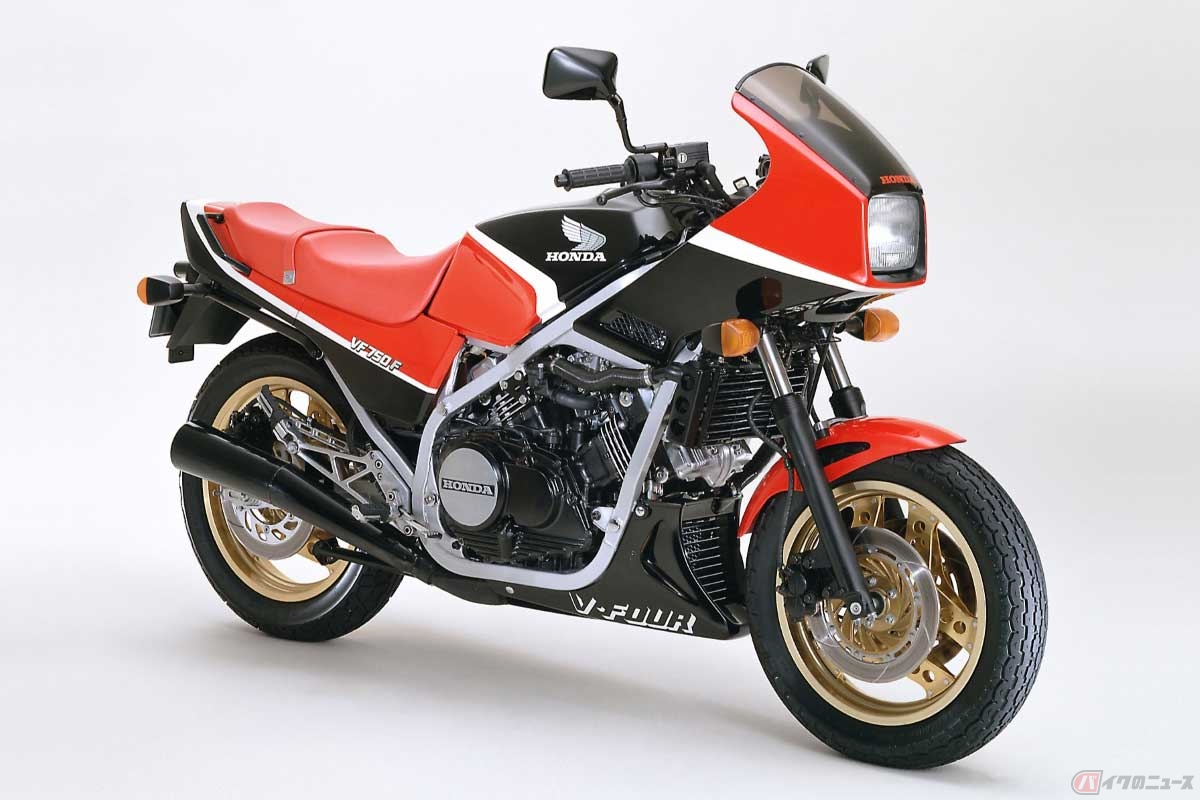 バックトルクリミッターを2輪市販車で初めて装備したホンダ「VF750F」（1982年発売）