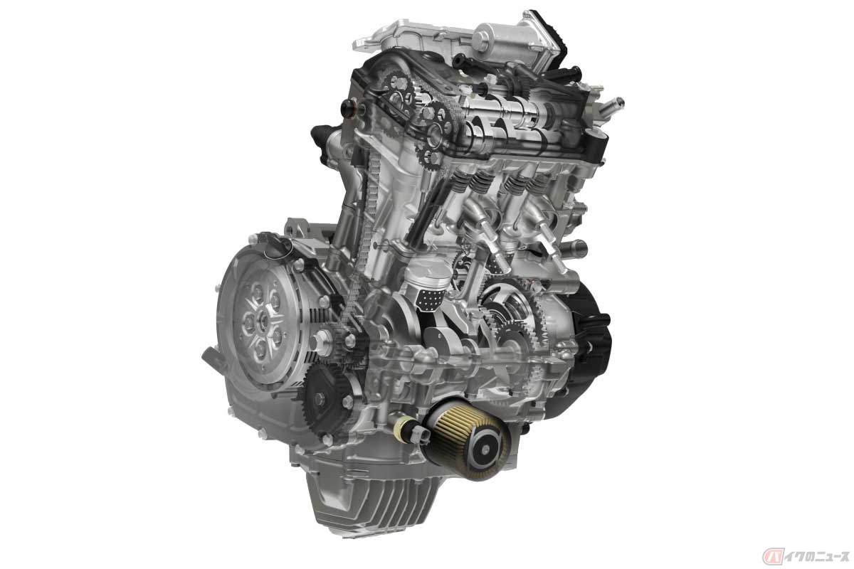 多くの金属部品で構成されるエンジンは、キチンと暖まった状態で各部のクリアランスが適正になり、性能を発揮する。画像はホンダ「CBR250RR」のエンジン透視図