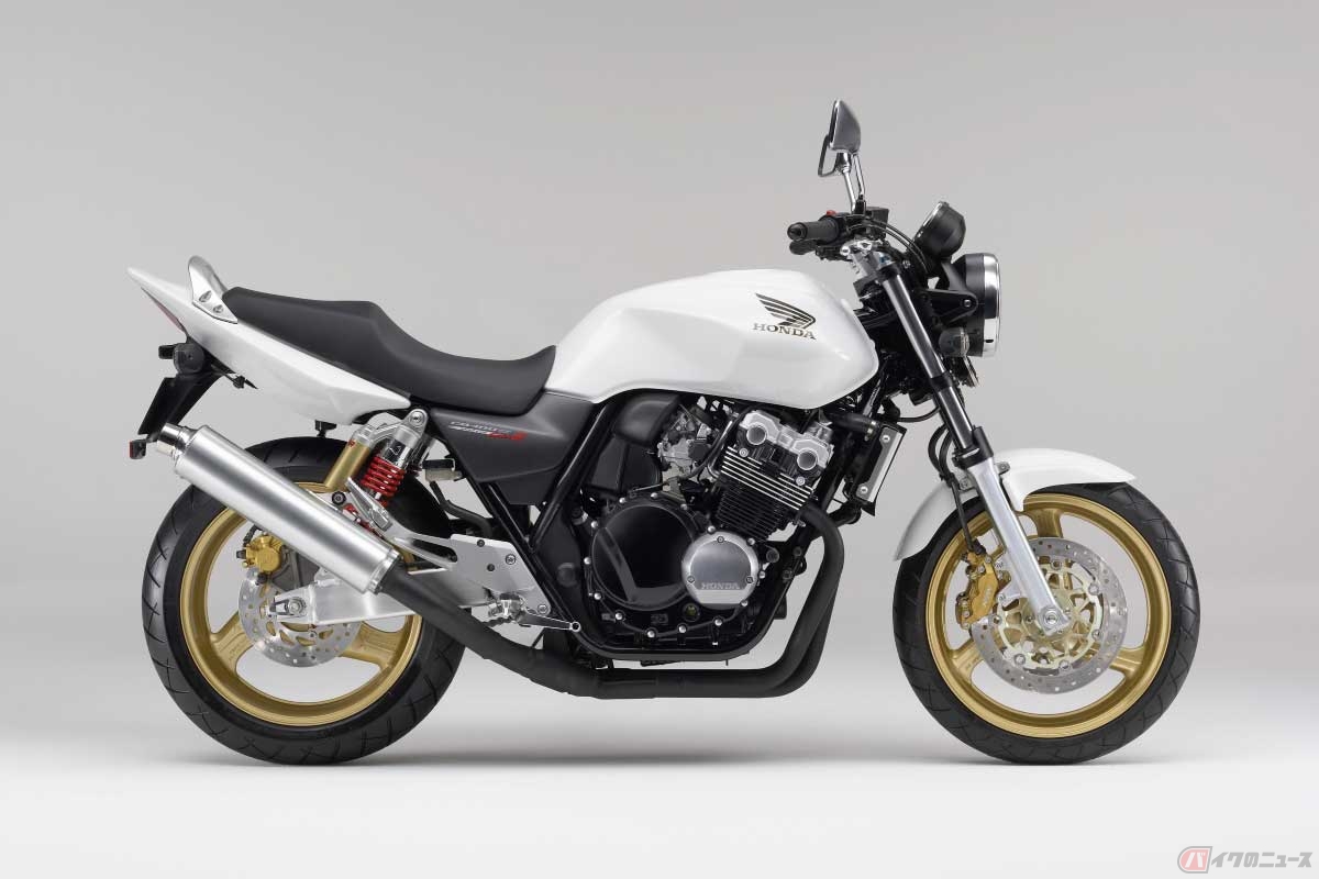FI仕様になる前のホンダ「CB400 SUPER FOUR」（2006年のNC39型）。キャブレター仕様の最終モデル
