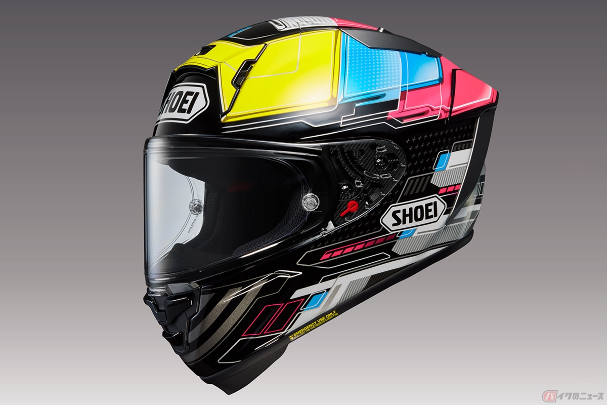 SHOEIの最高峰レーシングヘルメット「X-Fourteen」に追加されるNEWグラフィックモデル「PROXY(プロキシー)」TC-11(BLACK/WHITE)
