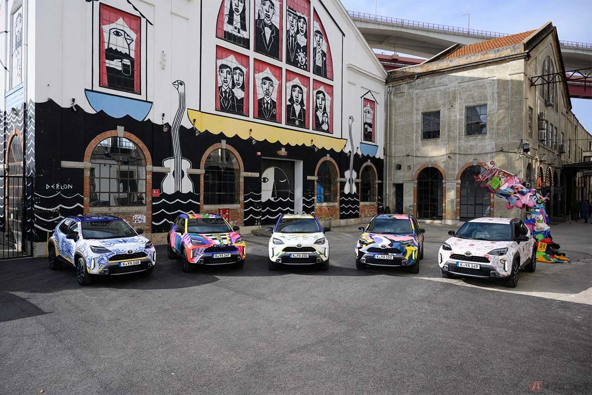 トヨタが依頼したリスボンを拠点とする5人のクリエーターによる新型「ヤリスクロス」のアートカー