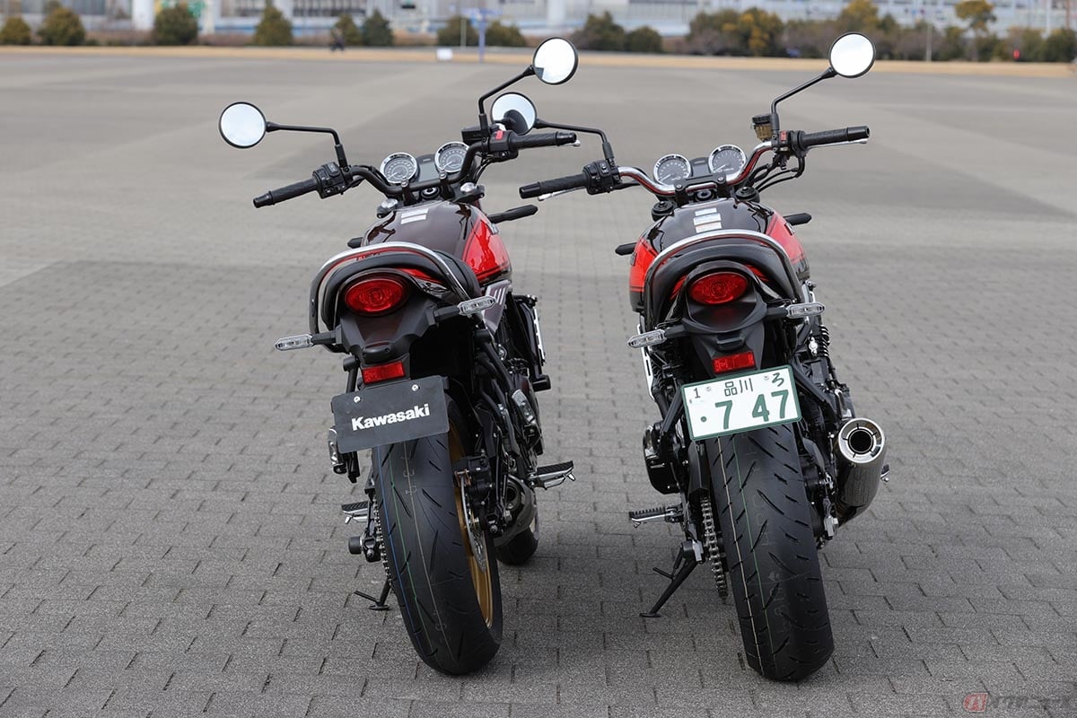 バイクの純正装着タイヤの主流はバイアスタイヤだが、中型以上のモデルにはラジアルが採用されているものもある