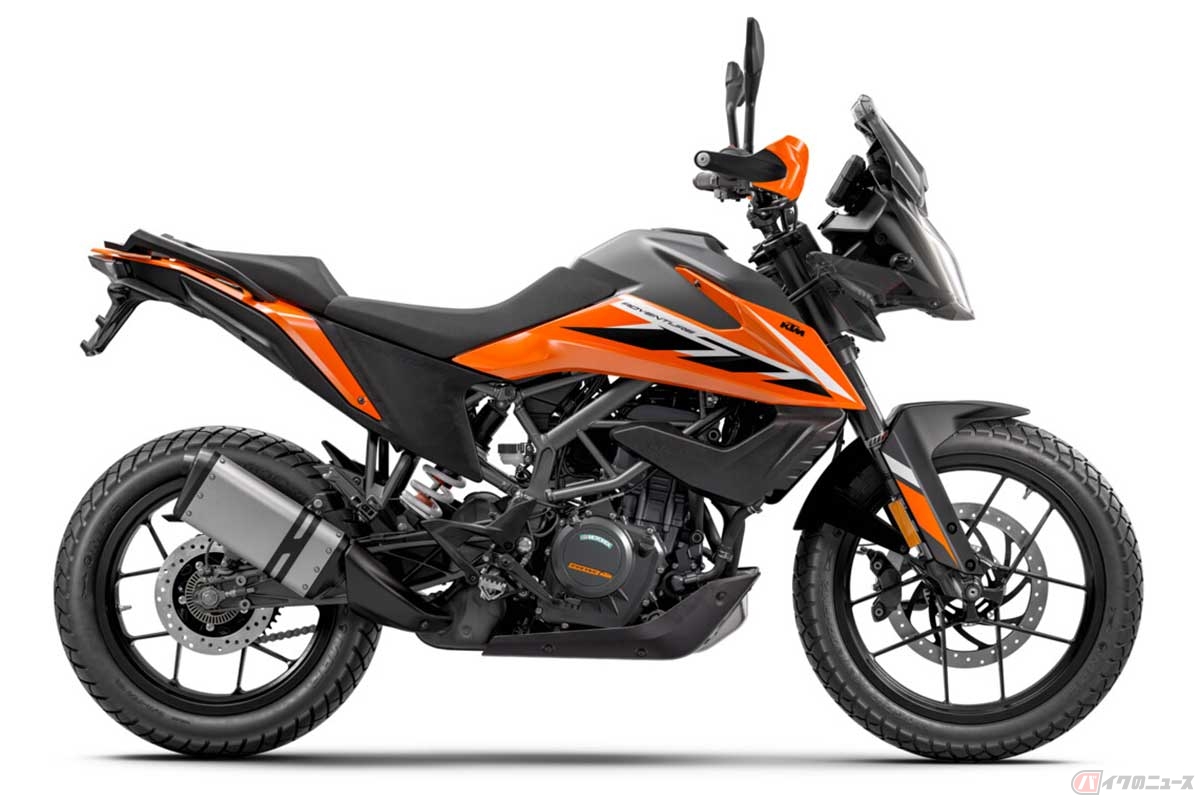KTM「250 ADVENTURE」(2024年モデル)カラー:グレー×オレンジ