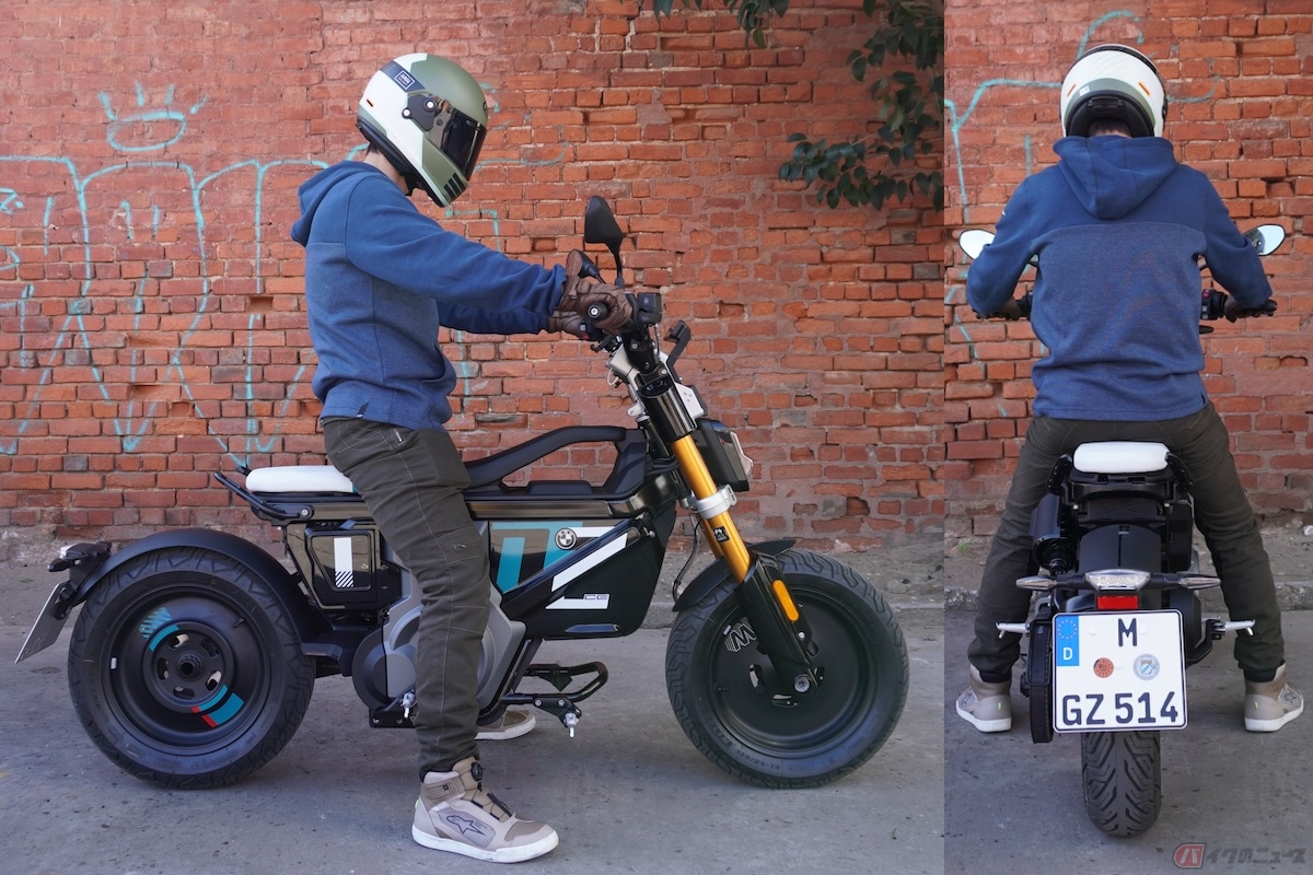 シート高は750mmと低く、身長175cm/体重65kgの筆者だと、地面に下ろした両足はカカトまでベッタリ届く