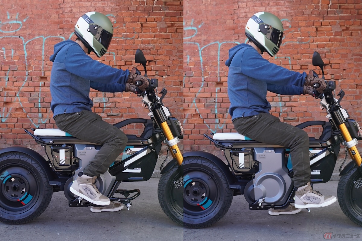 ゆったりと流すならリラックスできるフロントのペグに足を置き、スポーティに走るときはバックステップになるパッセンジャー用のペグという具合に使い分けることができる