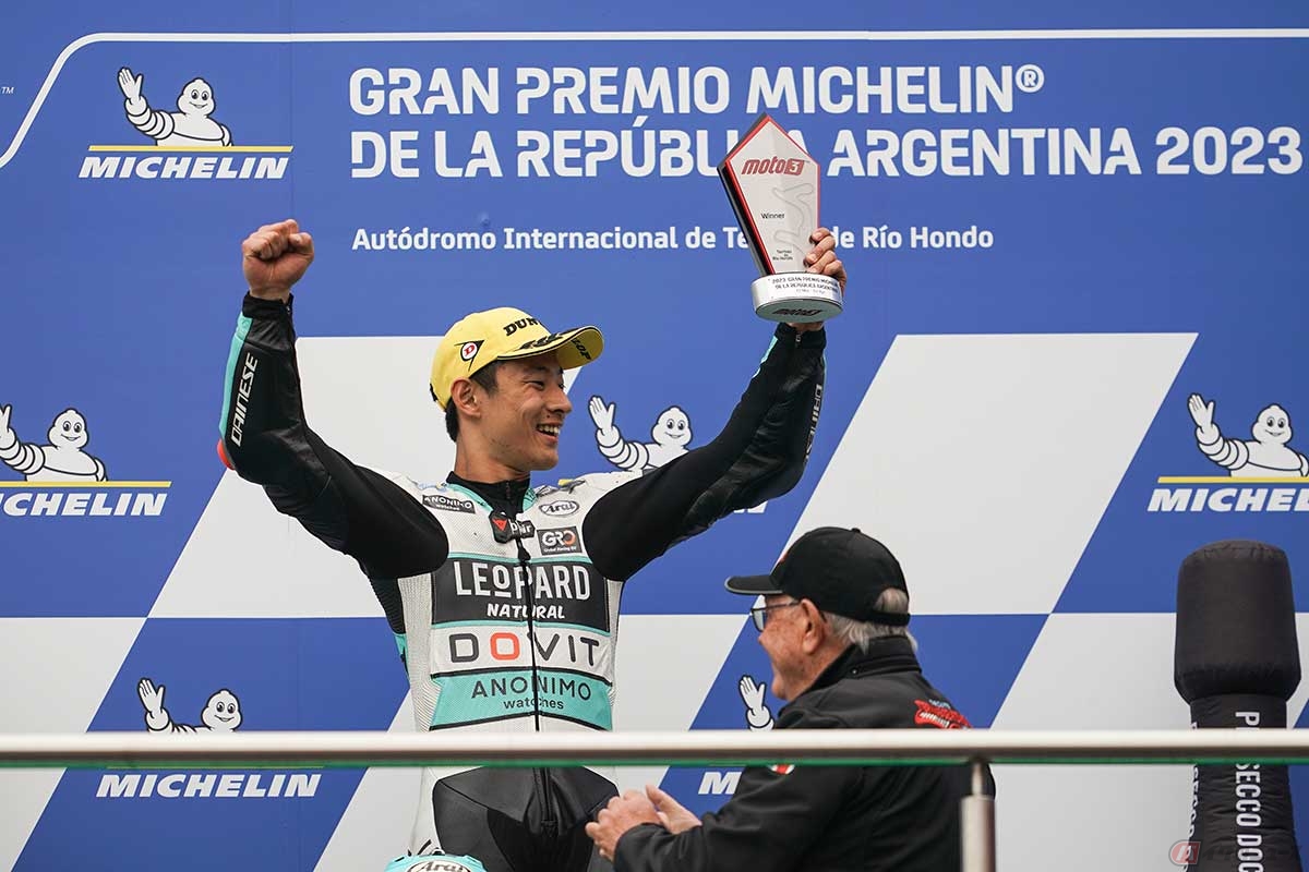 2023年アルゼンチンGPで優勝を飾った鈴木選手。今季も優勝、表彰台を期待したい