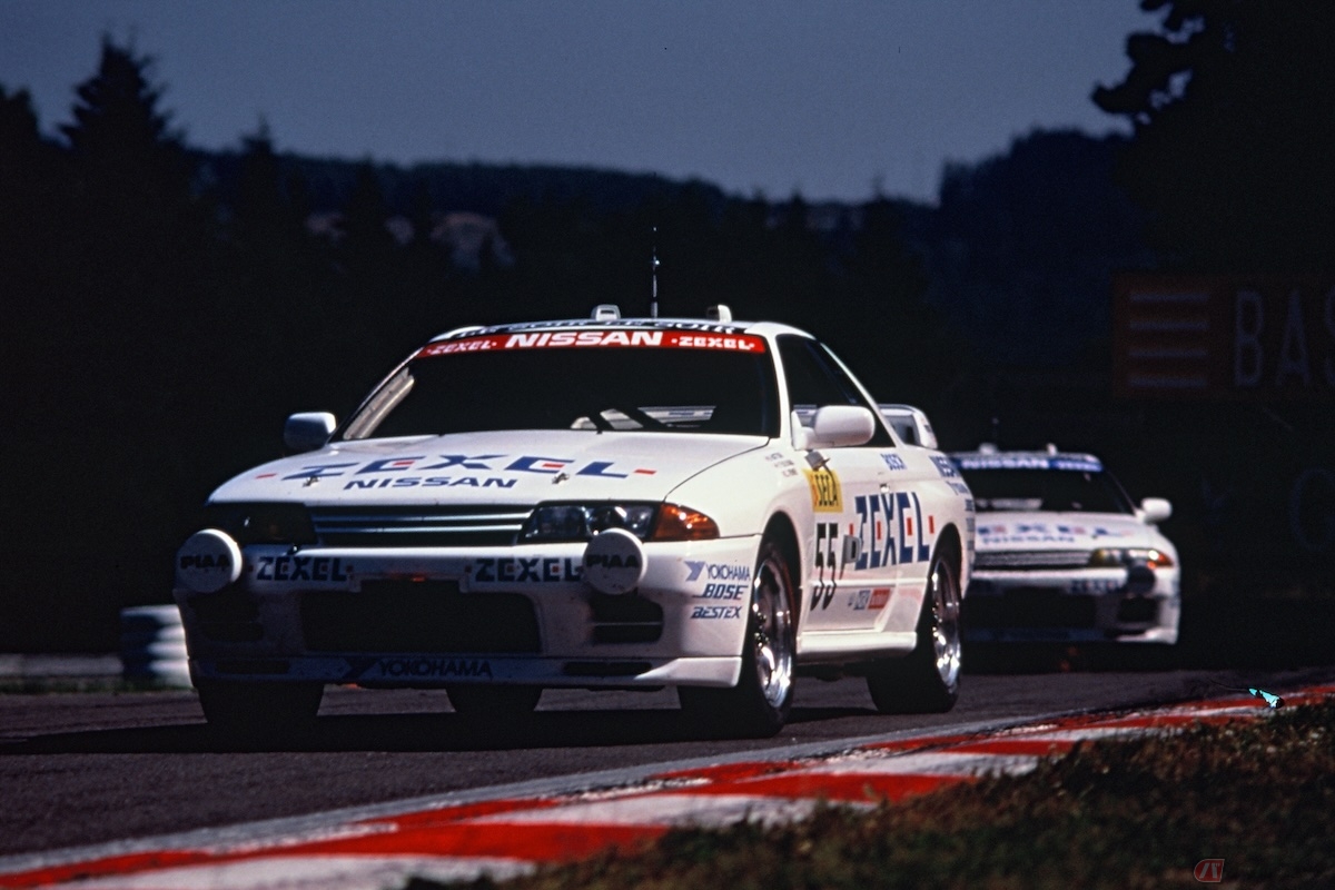 1990年スパ・フランコルシャン24時間レース(Gr-N FISA)に参戦した56号車 TEAM ZEXELスカイラインR32 GT-R都平健二・木下隆之・デュアク・ショイスマン組はグループ3位で表彰台を獲得した