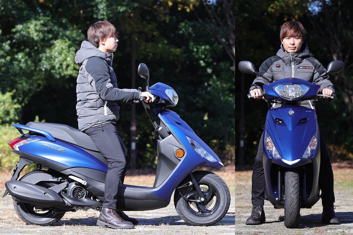 ヤマハ「アクシスZ」の足付き(身長165cm)