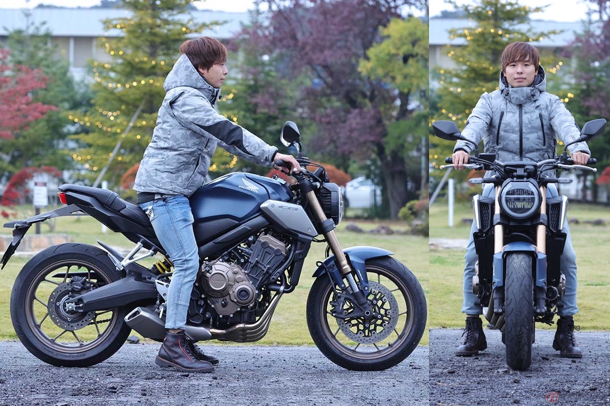 ホンダ「CB650R」の足付き(身長165cm)
