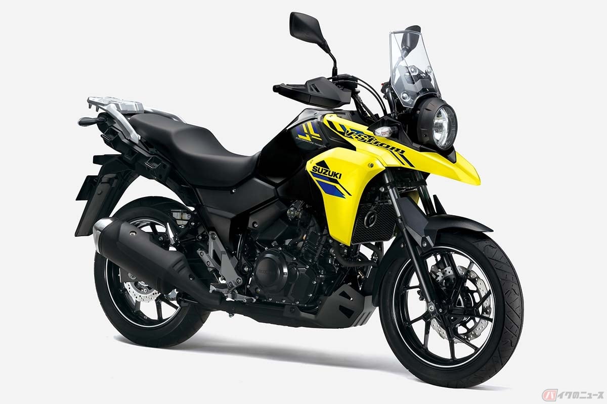 スズキ新型「VーStrom250」黄/黒(ソリッドダズリンクールイエロー/パールネブラーブラック)