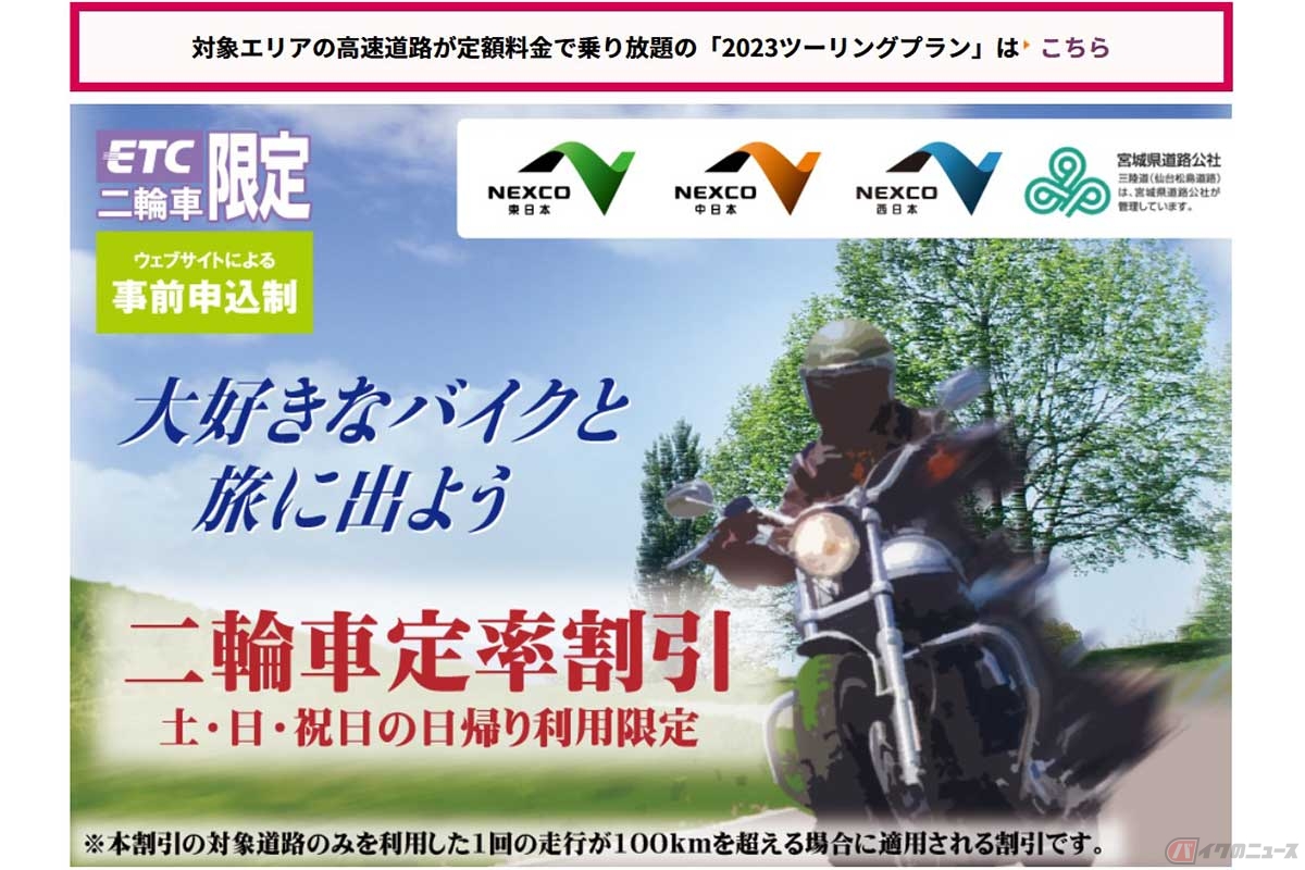 2023年のバイク定率割引。2024年の実施はどうなるのか……