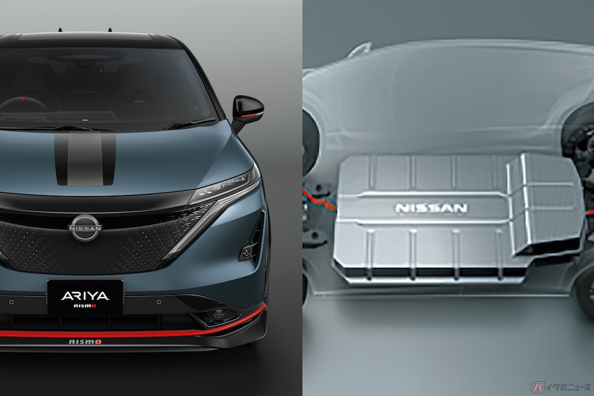 理論上は、バッテリーさえ大きくすれば電動バイクでも航続距離を伸ばすことは可能(写真:日産ARIYA nismo)
