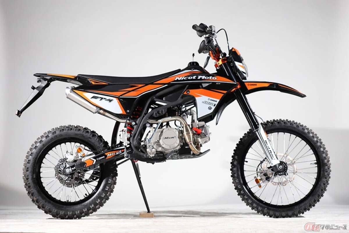 グッズが展開するコンプリートカスタム車両「SKKASKA motors」の第一弾モデル「SK STREET CROSS 125」のベース車両Nicot motorcycle「PT125」
