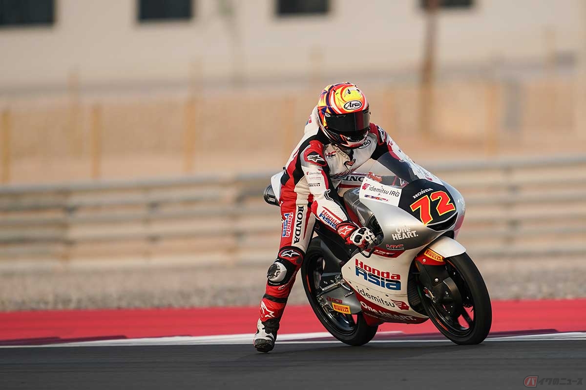 18番グリッドからのスタートとなった古里太陽選手（#72／Honda Team Asia）。Moto3らしい混戦の中、ポジションを上げていった