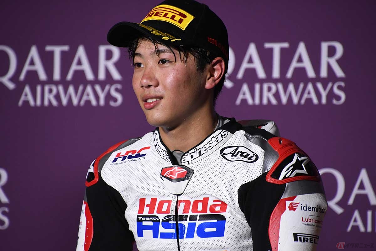 レース後、「この苦戦のなかでの3位はかなり良かった」と語った古里太陽選手（#72／Honda Team Asia）