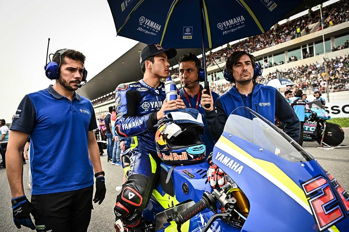 【MotoGP第2戦ポルトガルGP】Moto2決勝レースは21番手からのスタートとなった佐々木歩夢選手(#22/Yamaha VR46 Master Camp Team)