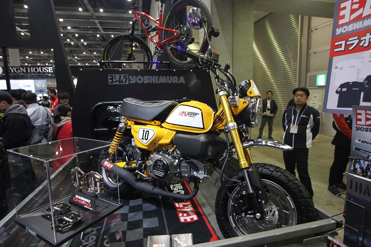ヨシムラによるスズキ「キャリィ」とともに公開されたホンダ「モンキー125」カスタム