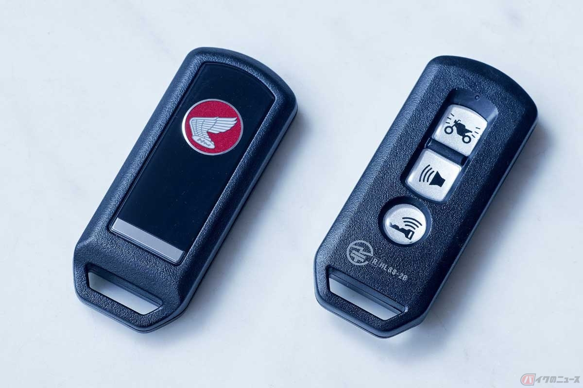 スマートキーの電池切れや、強い衝撃での故障に注意。写真はホンダ「スーパーカブC125」のスマートキー