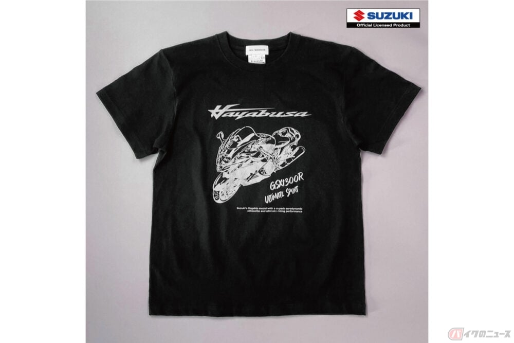 スズキ公認のライセンス取得商品「HAYABUSA Tシャツ」