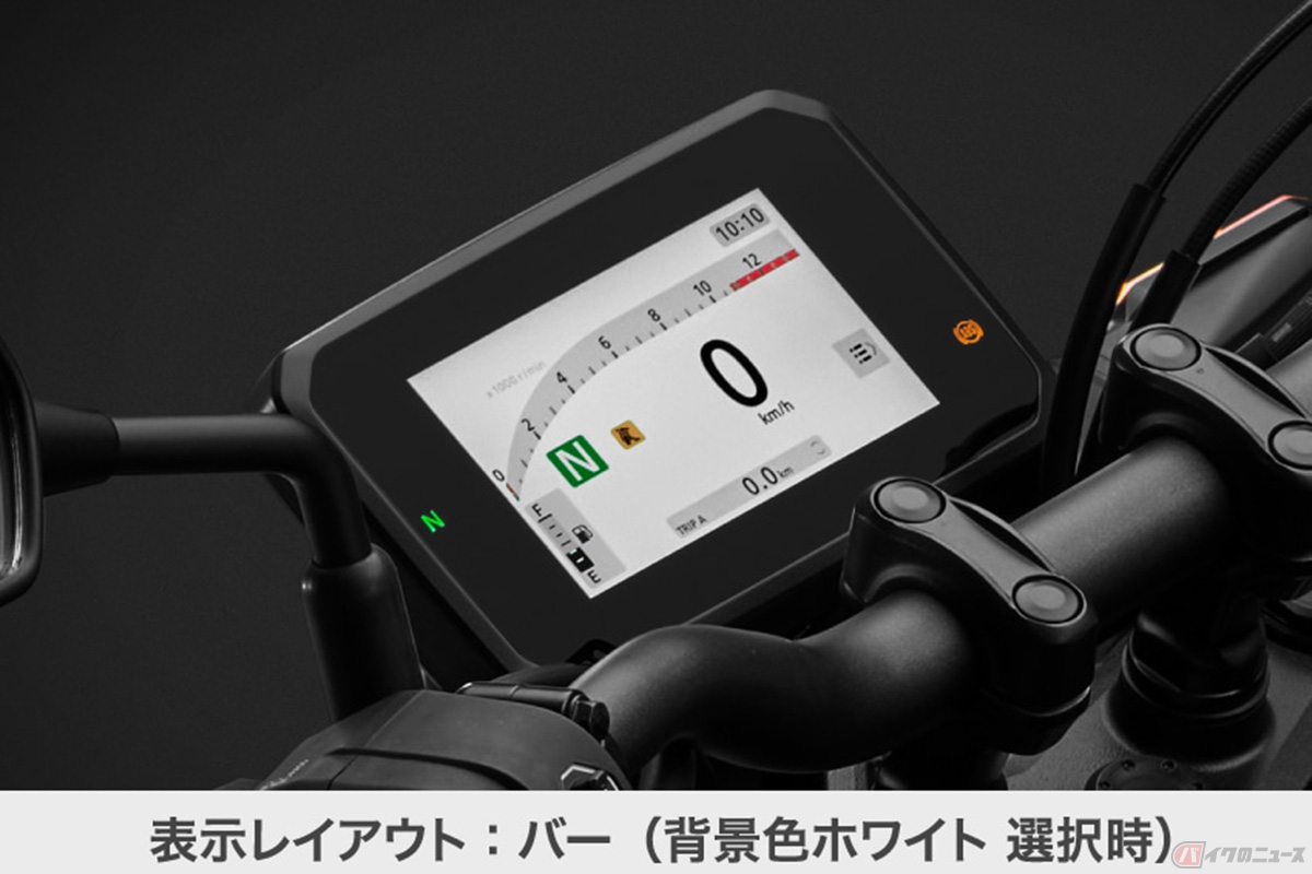 ホンダ「CB125R」2024年モデルに搭載された新型5インチフルカラーTFT液晶メーター