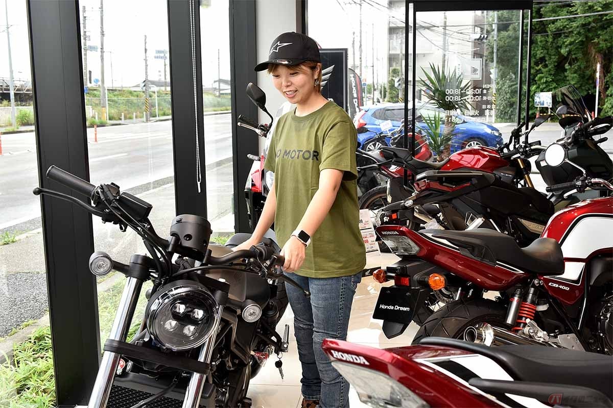 バイクは代車を用意してもコストパフォーマンスが悪いため、台数を用意する事が難しく、モデルも限られてしまう