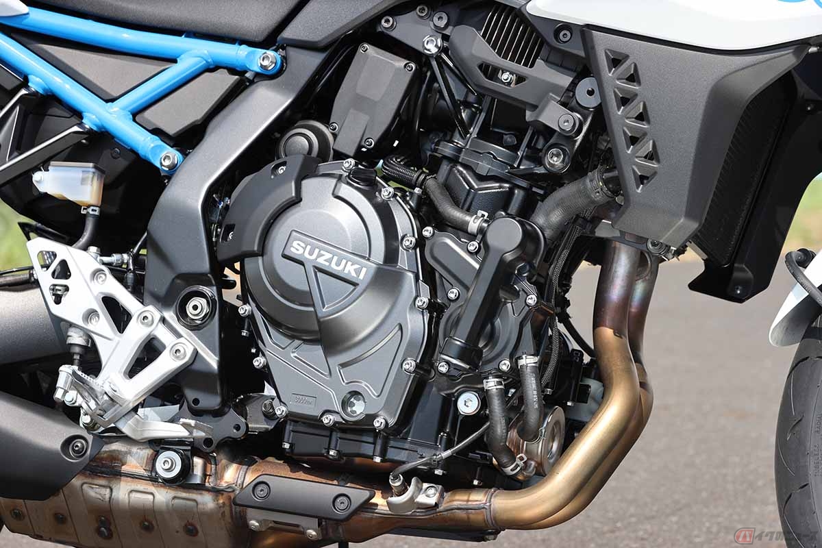 スズキ「GSX-8S」「GSX-8R」のほか、「V-STROM 800」「V-STROM 800DE」にも搭載される排気量775ccの2気筒エンジン