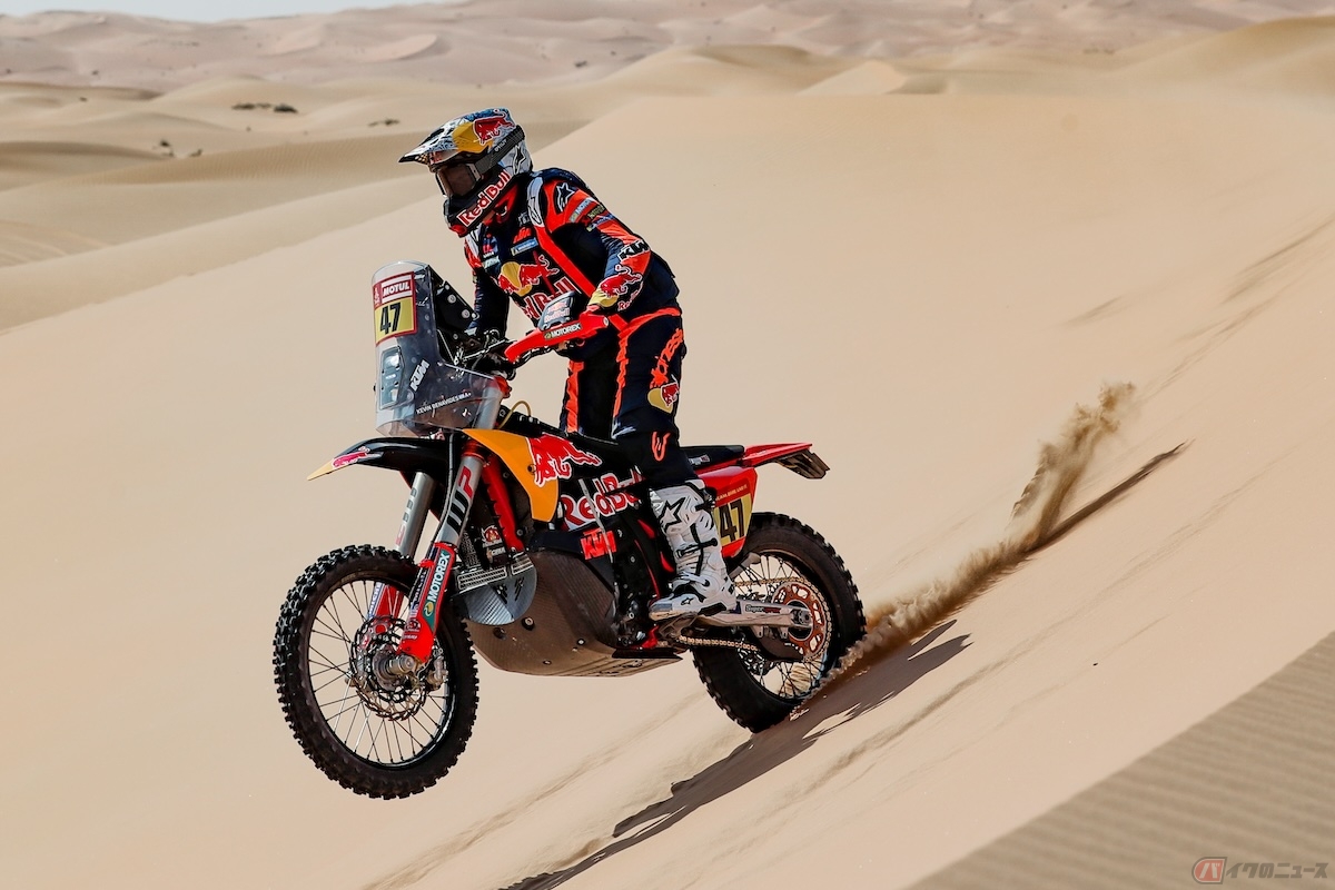 ダカール・ラリーの二輪部門に出場するRed Bull KTM Factory Racing
