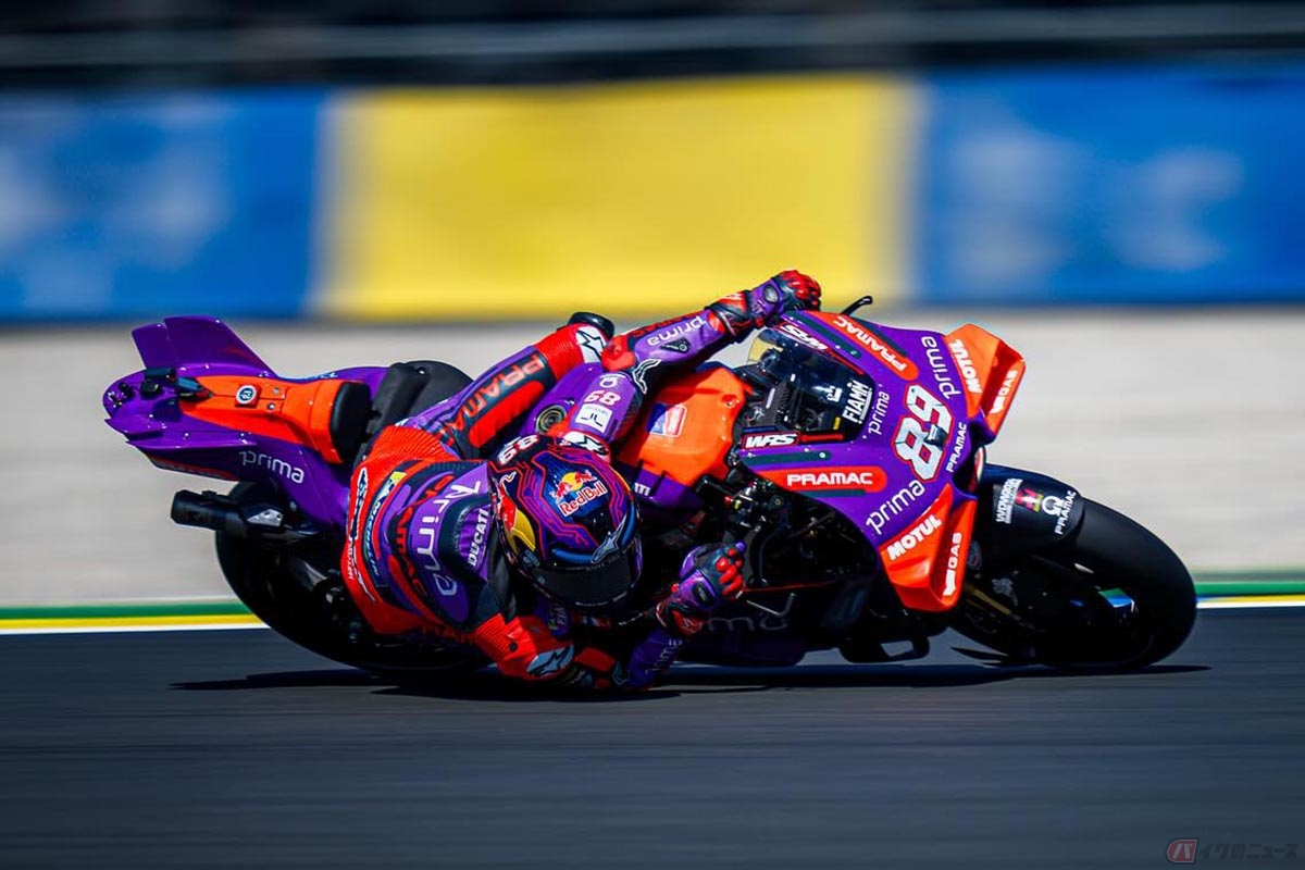 MotoGP第5戦フランスGPスプリント・決勝レースを制したホルヘ・マルティン選手（プリマ・プラマック・レーシング）