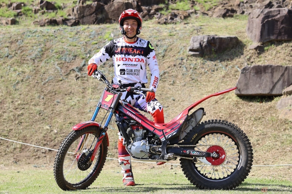 全日本トライアル選手権において歴代最多となる13度のタイトルを獲得した小川友幸選手