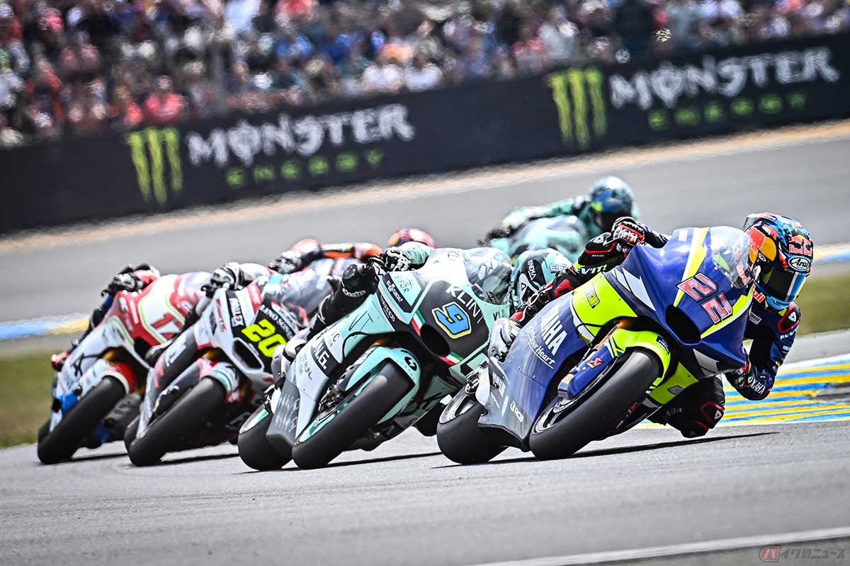 完走を目指し、22周を走り切った佐々木歩夢選手(#22/Yamaha VR46 Master Camp Team)