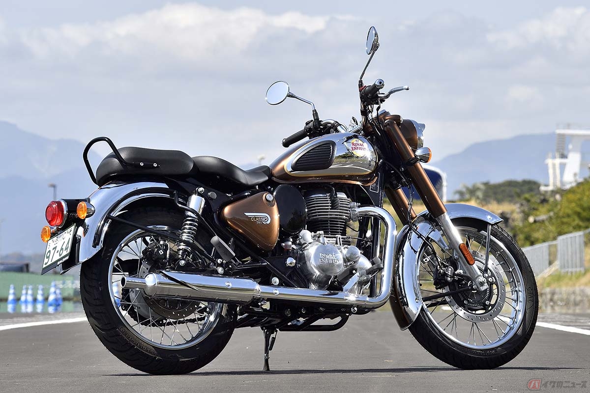 ロイヤルエンフィールド「クラシック350」。豊富なカラーバリエーションが用意されています