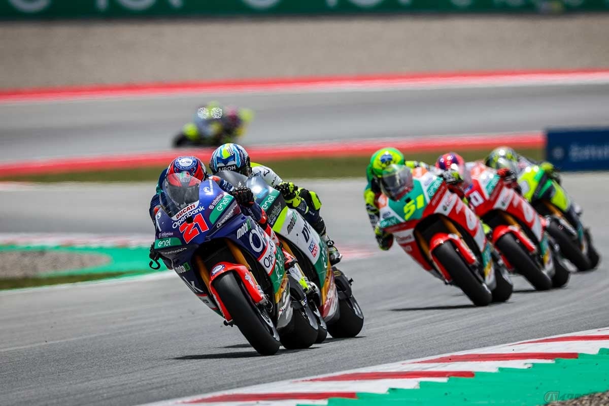 【MotoE第3戦カタルーニャ大会】レース2で初優勝を飾ったケビン・ザンノーニ選手(#21)