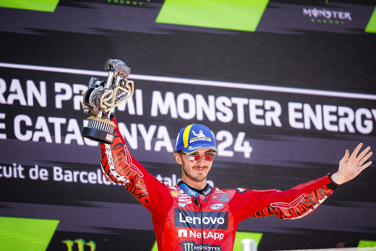 MotoGP第6戦カタルーニャGP決勝レースを制したフランセスコ・バニャイア選手（ドゥカティ・レノボ・チーム）