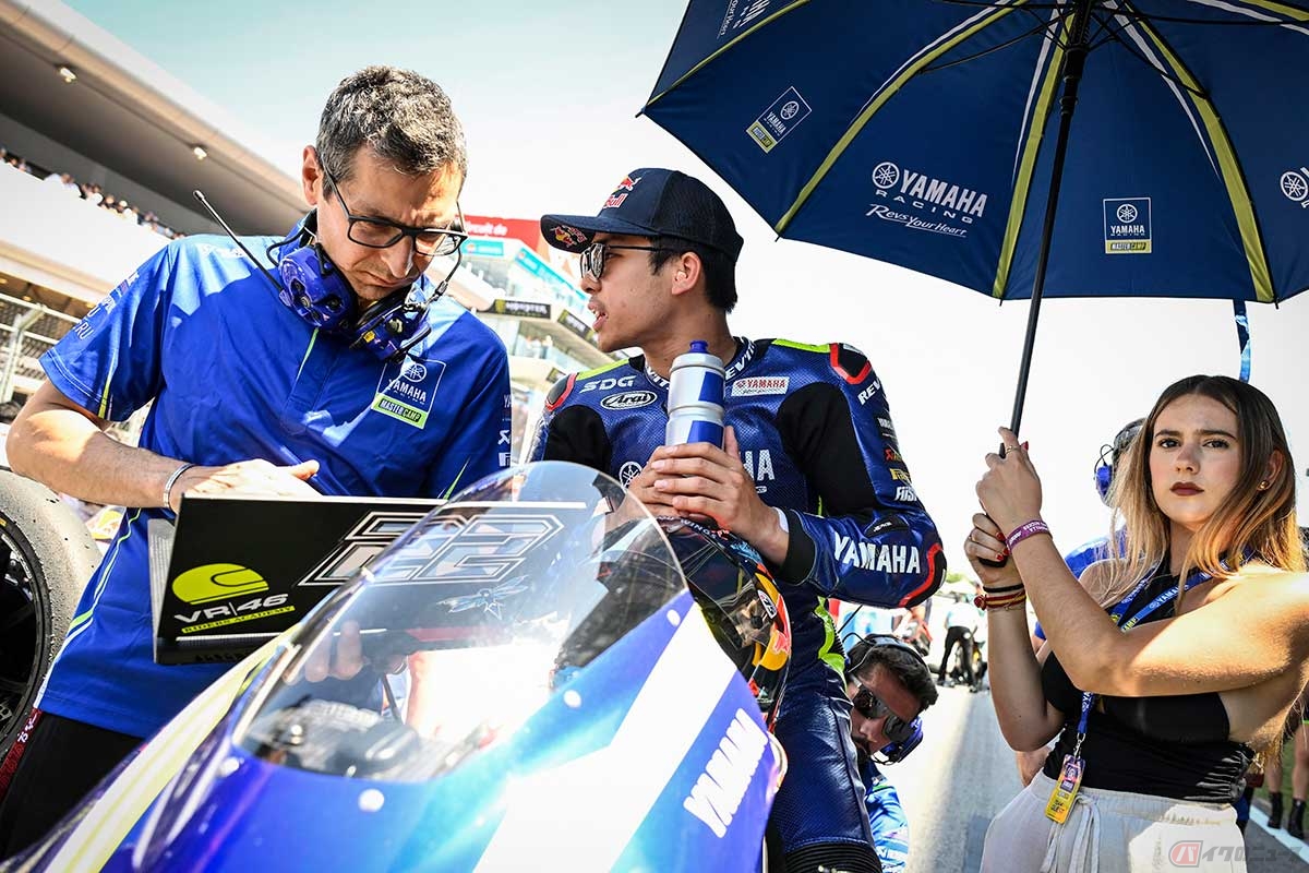 【MotoGP第6戦カタルーニャGP】Moto2クラスの佐々木歩夢選手（#22／Yamaha VR46 Master Camp Team）、決勝は25番グリッドからのスタート