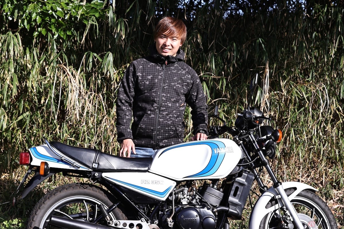 ヤマハ「RZ350」と石塚健選手