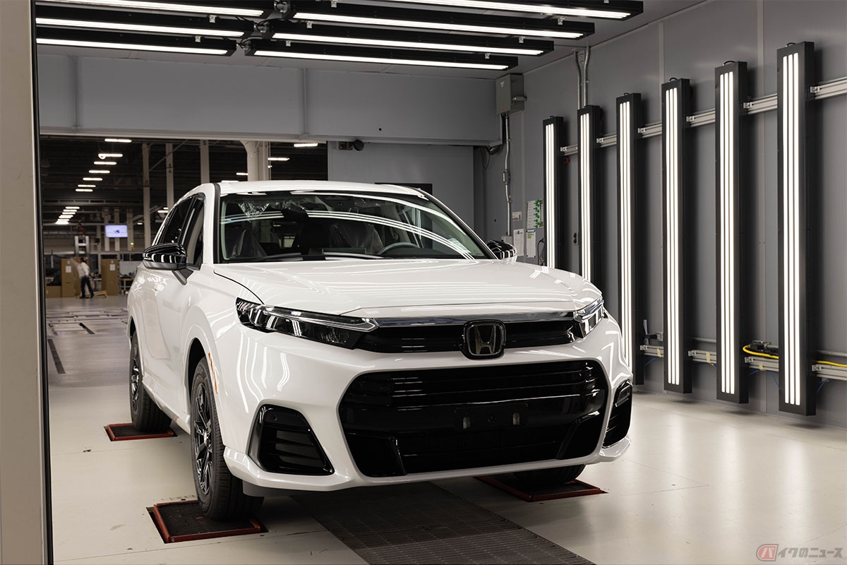 ホンダが米国オハイオ州メアリズビルの四輪車生産拠点パフォーマンス・マニュファクチュアリング・センター（PMC）での生産を開始した新型燃料電池車「CR-V e：FCEV」