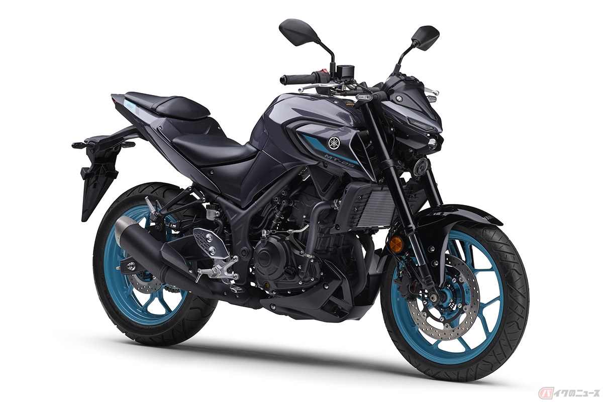 ヤマハが発表した「MT-25 ABS」の2024年モデル／ダークブルーイッシュグレーメタリック8