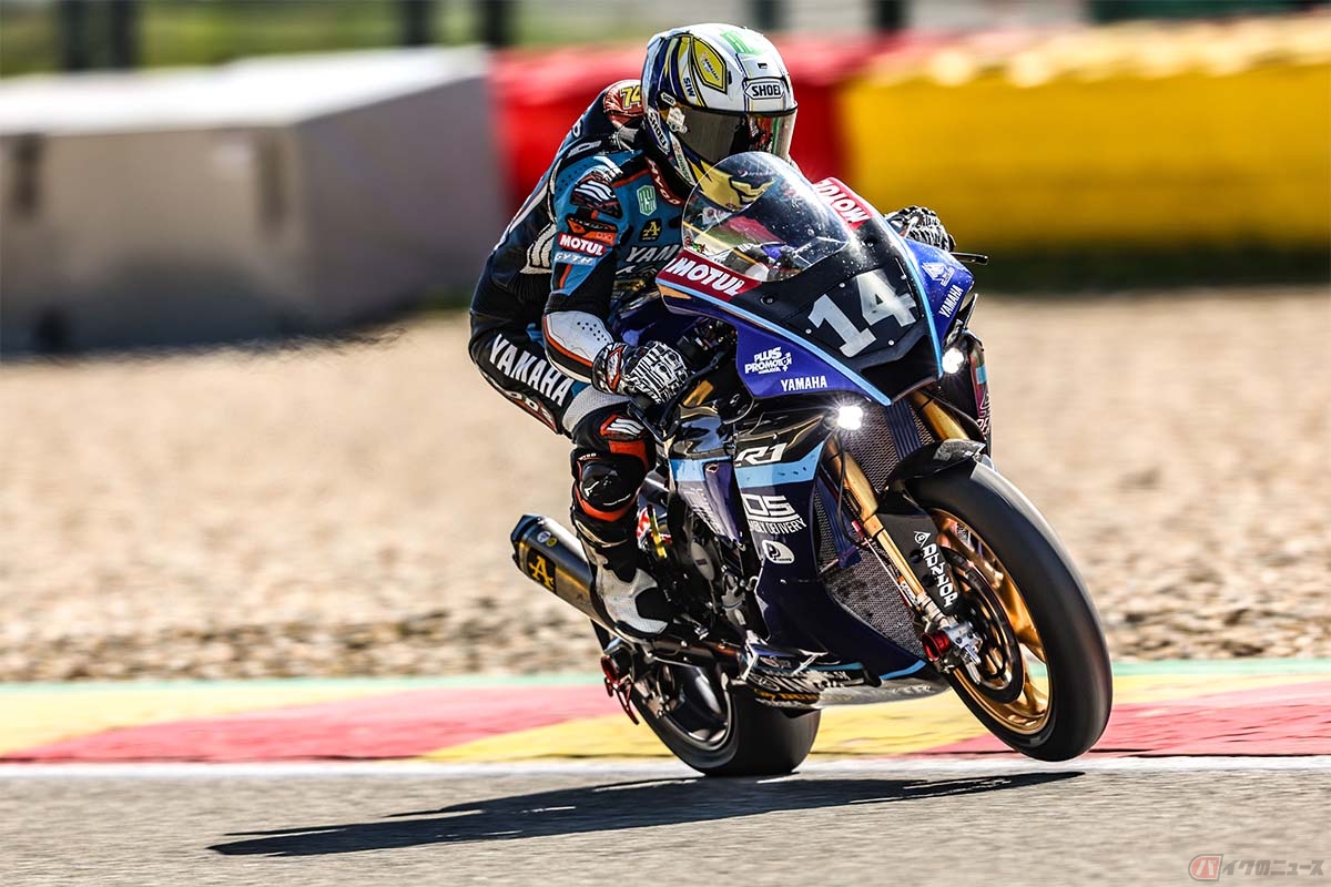 FIM世界耐久ロードレース選手権 第2戦 スパ8時間レースでスパ・フランコルシャンを走るレーシングライダーの石塚健選手