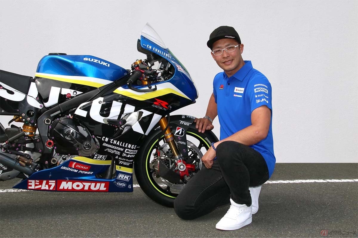チームスズキCNチャレンジのスズキ「GSX-R1000R」と濱原颯道選手