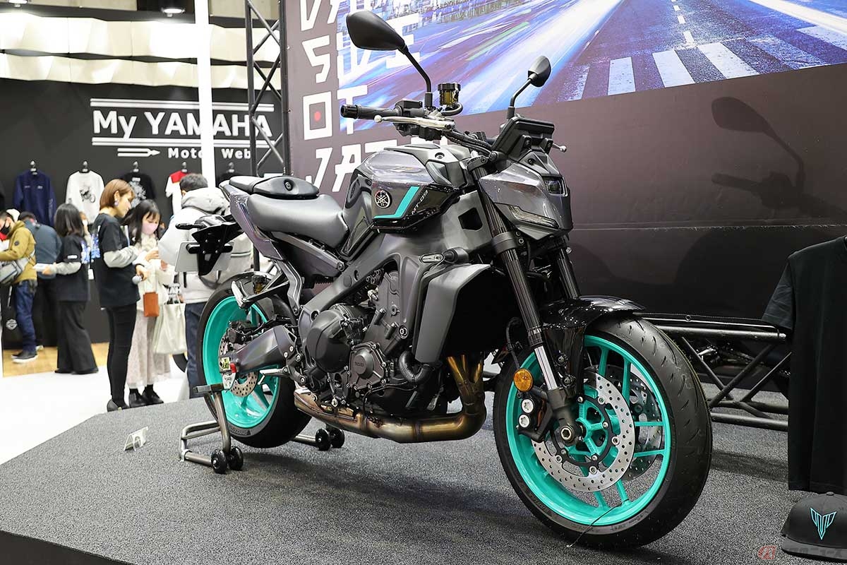 現代のロードスポーツ車はキャストホイールが主流。写真はヤマハ「MT-09」