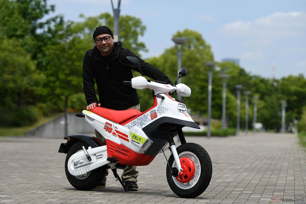 FELO「FW-03」と筆者(佐賀山敏行)