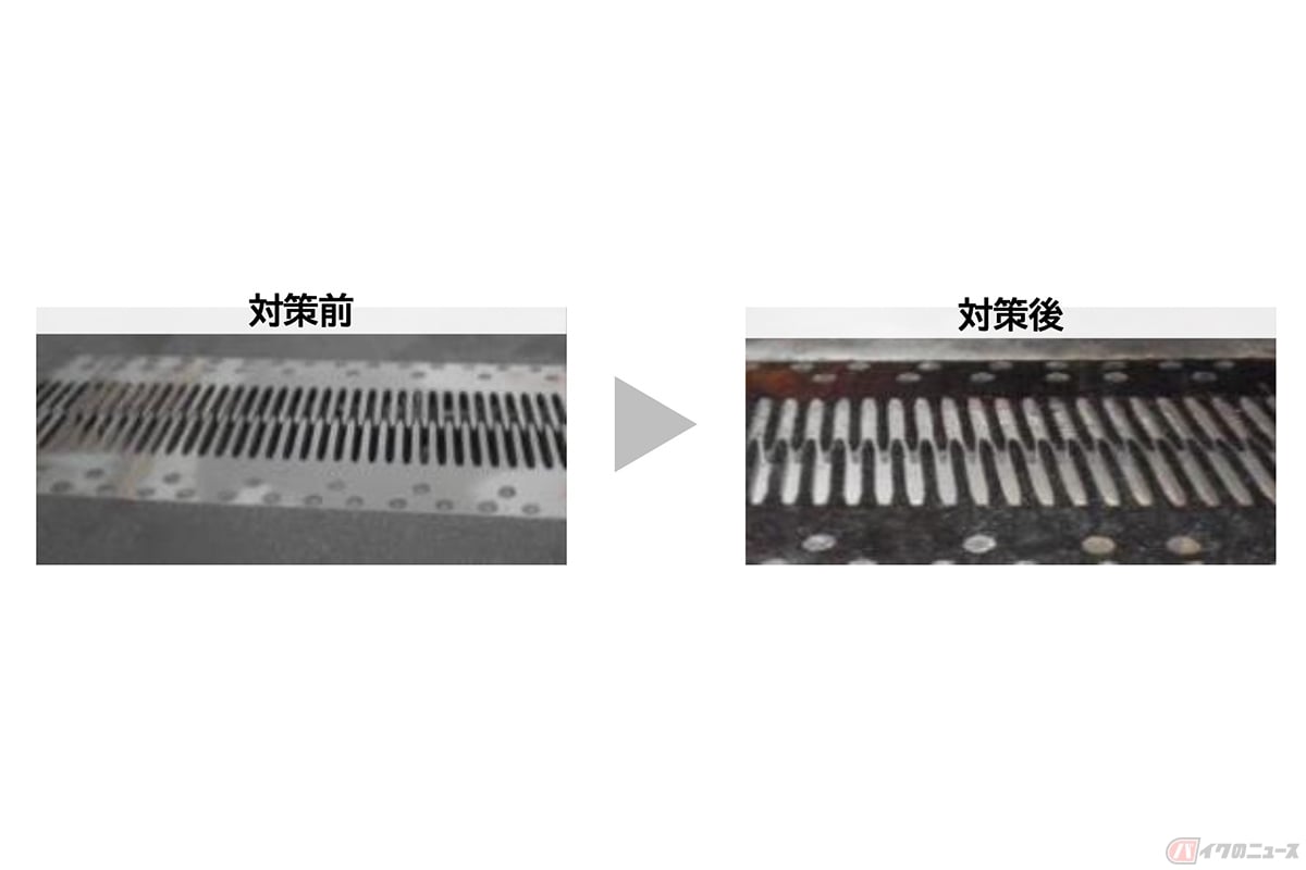 首都高が行っているフィンガージョイントのすべり止め対策(出典:首都高速道路)