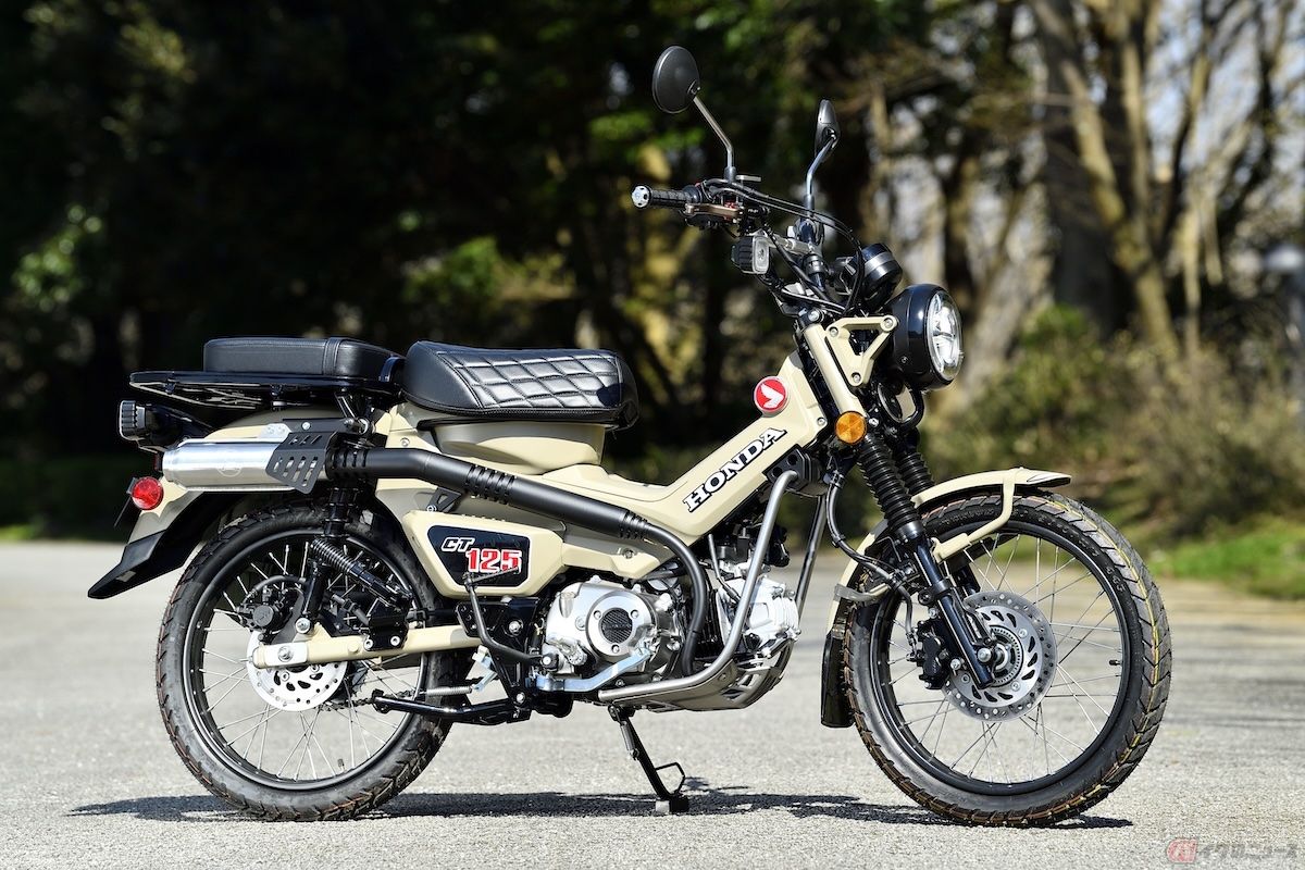 ハンターカブは、ノーマルでも十分に完成度の高いバイクですが、カスタムパーツも多く販売されている